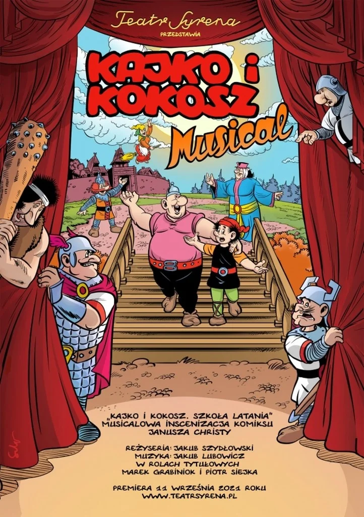 Musical Kajko i Kokosz. Szkoła latania - Teatr Syrena Warszawa - plakat