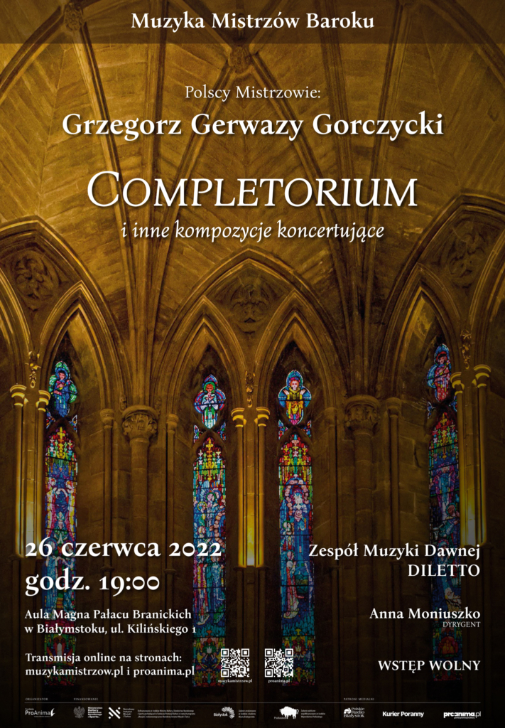 Grzegorz Gerwazy Gorczycki - Completorium i inne koncertujące - Muzyka Mistrzów Baroku - 