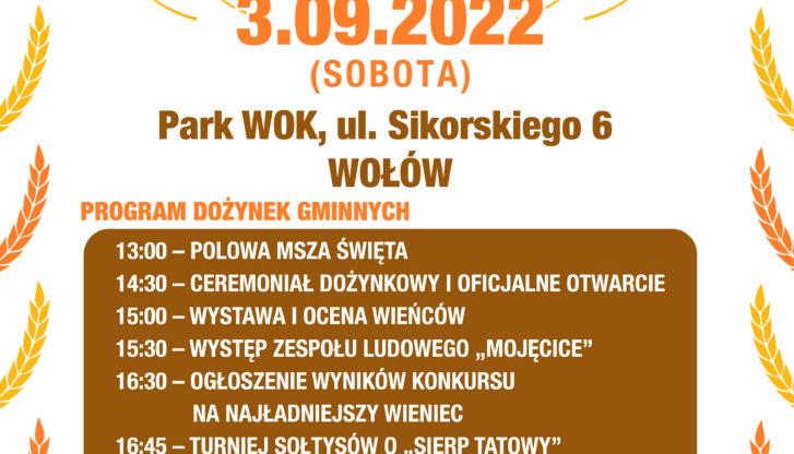 Dożynki Gminne 2022 Wołów