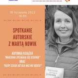 Spotkanie autorskie z Martą Nowik