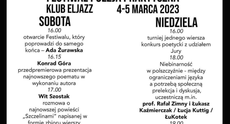 Festiwal Poezja Praktyczna - Bydgoszcz 2023