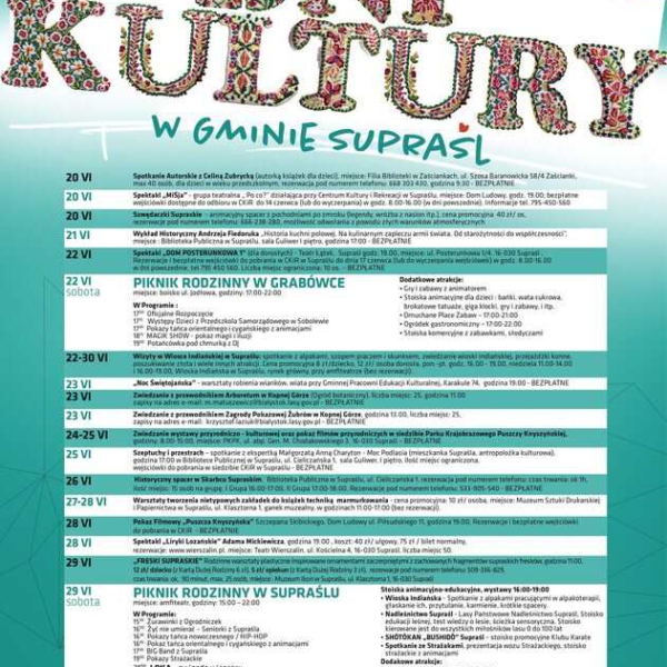 DNI KULTURY W GMINIE SUPRAŚL 2024