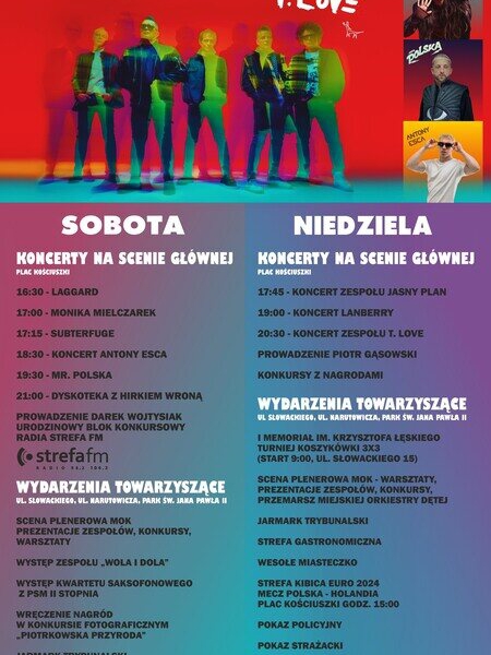 Dni Piotrkowa Trybunalskiego 2024 - program Piotrków Trybunalski